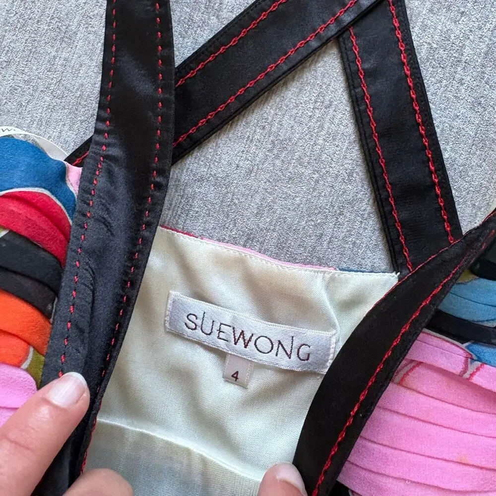 Sue Wong Strappy Silk Dress - Picture 4 of 8